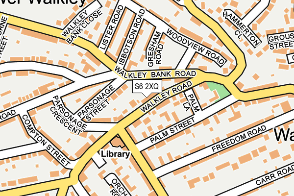 S6 2XQ map - OS OpenMap – Local (Ordnance Survey)