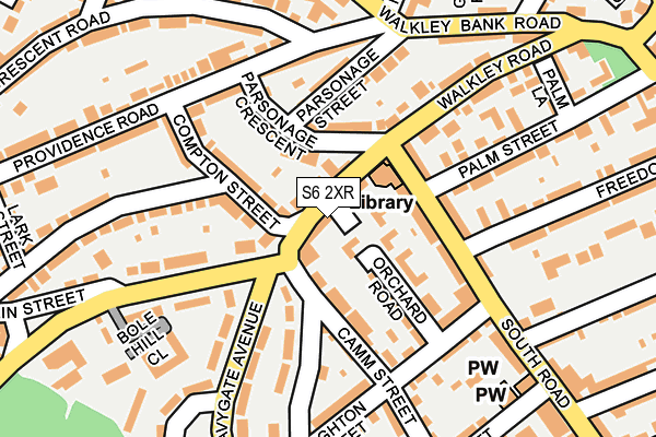 S6 2XR map - OS OpenMap – Local (Ordnance Survey)