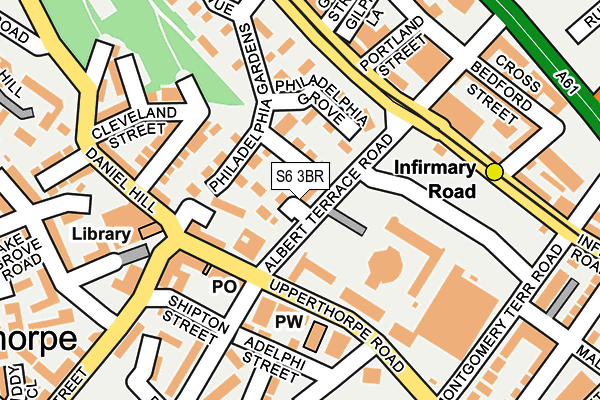 S6 3BR map - OS OpenMap – Local (Ordnance Survey)