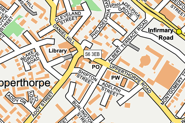 S6 3EB map - OS OpenMap – Local (Ordnance Survey)