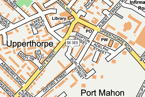 S6 3EX map - OS OpenMap – Local (Ordnance Survey)