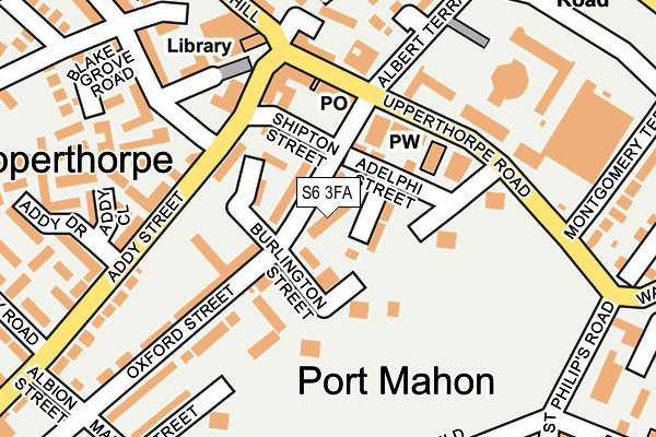 S6 3FA map - OS OpenMap – Local (Ordnance Survey)