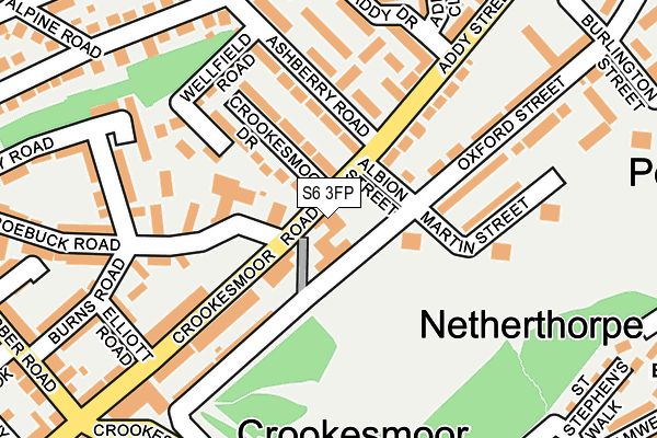 S6 3FP map - OS OpenMap – Local (Ordnance Survey)