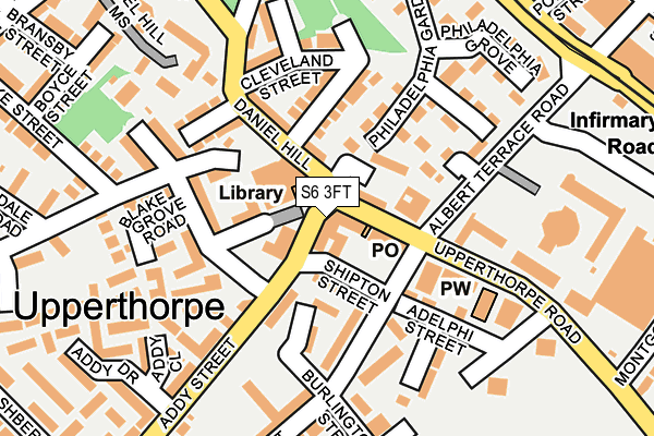 S6 3FT map - OS OpenMap – Local (Ordnance Survey)
