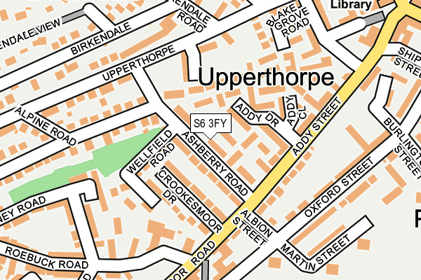S6 3FY map - OS OpenMap – Local (Ordnance Survey)