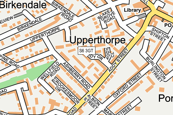S6 3GT map - OS OpenMap – Local (Ordnance Survey)