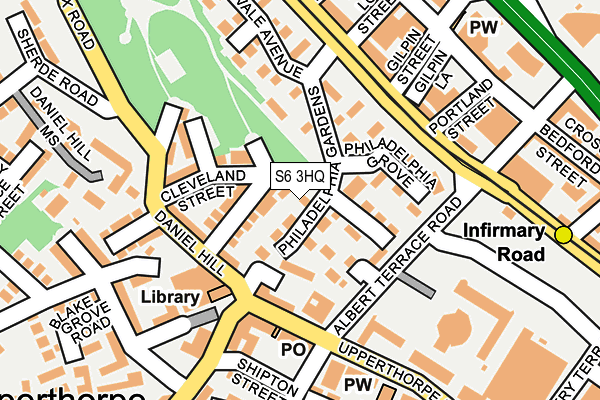 S6 3HQ map - OS OpenMap – Local (Ordnance Survey)