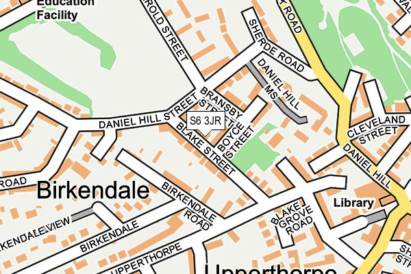 S6 3JR map - OS OpenMap – Local (Ordnance Survey)