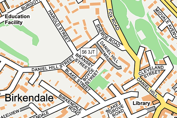 S6 3JT map - OS OpenMap – Local (Ordnance Survey)
