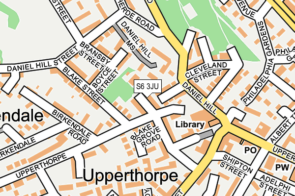 S6 3JU map - OS OpenMap – Local (Ordnance Survey)