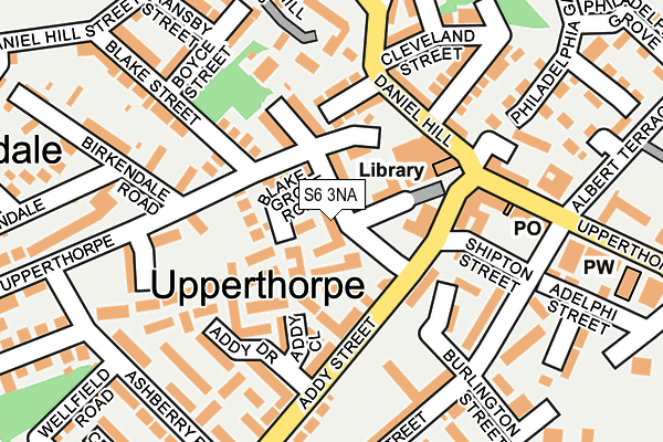 S6 3NA map - OS OpenMap – Local (Ordnance Survey)