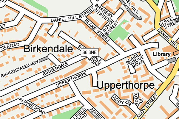 S6 3NE map - OS OpenMap – Local (Ordnance Survey)