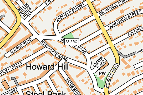 S6 3RQ map - OS OpenMap – Local (Ordnance Survey)