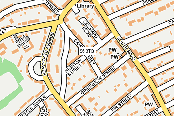 S6 3TQ map - OS OpenMap – Local (Ordnance Survey)