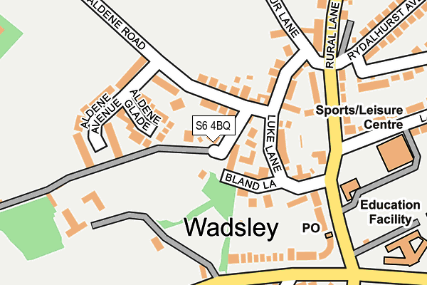 S6 4BQ map - OS OpenMap – Local (Ordnance Survey)