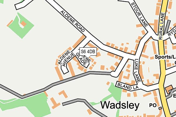 S6 4DB map - OS OpenMap – Local (Ordnance Survey)