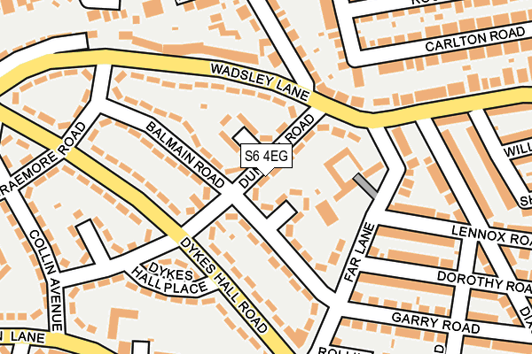 S6 4EG map - OS OpenMap – Local (Ordnance Survey)