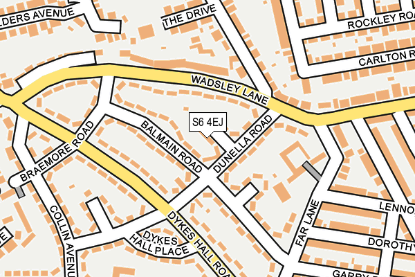 S6 4EJ map - OS OpenMap – Local (Ordnance Survey)