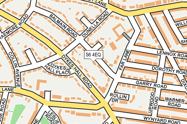 S6 4EQ map - OS OpenMap – Local (Ordnance Survey)