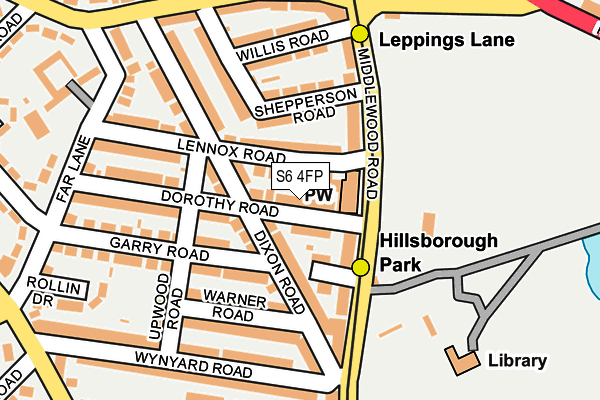 S6 4FP map - OS OpenMap – Local (Ordnance Survey)