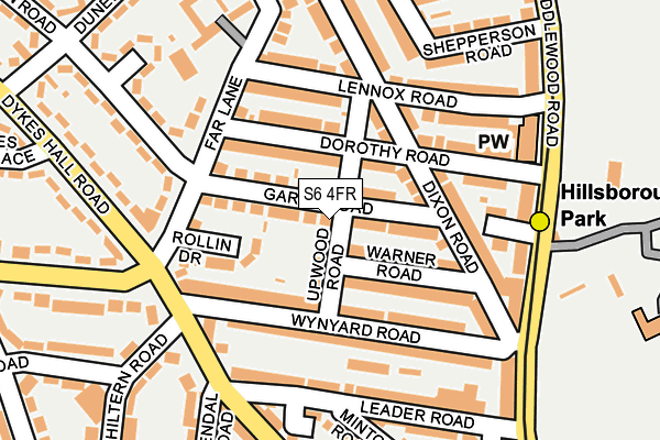 S6 4FR map - OS OpenMap – Local (Ordnance Survey)