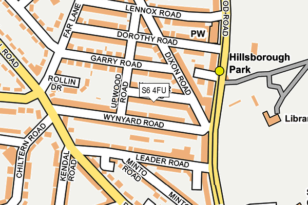 S6 4FU map - OS OpenMap – Local (Ordnance Survey)