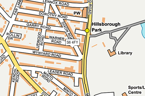 S6 4FY map - OS OpenMap – Local (Ordnance Survey)