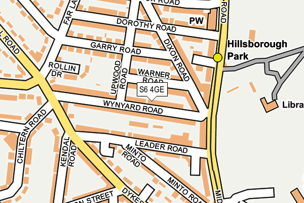S6 4GE map - OS OpenMap – Local (Ordnance Survey)