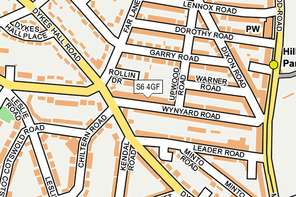 S6 4GF map - OS OpenMap – Local (Ordnance Survey)