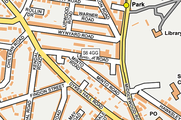 S6 4GG map - OS OpenMap – Local (Ordnance Survey)