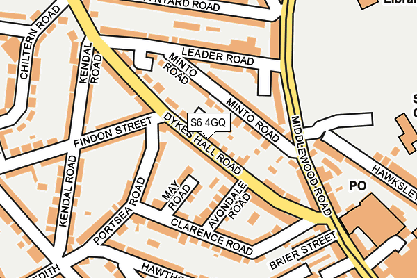 S6 4GQ map - OS OpenMap – Local (Ordnance Survey)