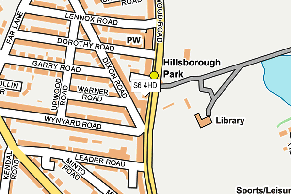 S6 4HD map - OS OpenMap – Local (Ordnance Survey)