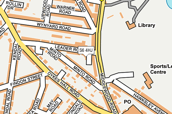 S6 4HJ map - OS OpenMap – Local (Ordnance Survey)