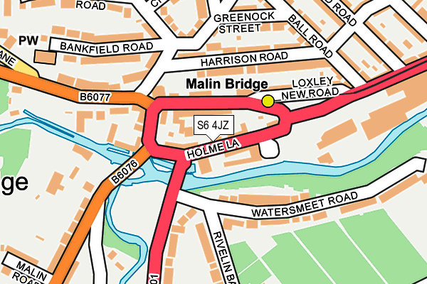 S6 4JZ map - OS OpenMap – Local (Ordnance Survey)