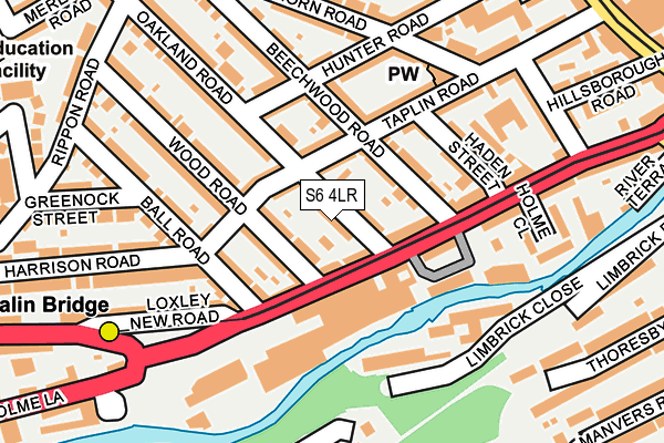 S6 4LR map - OS OpenMap – Local (Ordnance Survey)