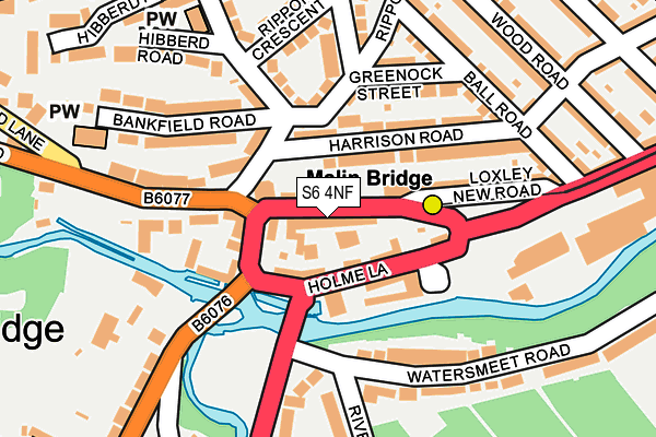 S6 4NF map - OS OpenMap – Local (Ordnance Survey)