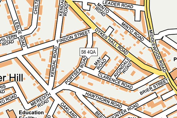 S6 4QA map - OS OpenMap – Local (Ordnance Survey)
