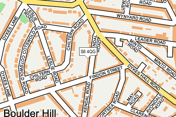 S6 4QG map - OS OpenMap – Local (Ordnance Survey)
