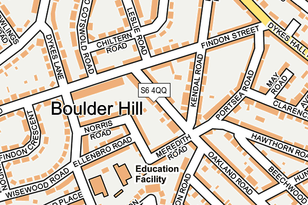 S6 4QQ map - OS OpenMap – Local (Ordnance Survey)