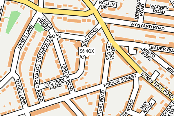 S6 4QX map - OS OpenMap – Local (Ordnance Survey)