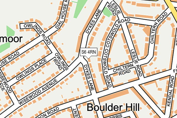 S6 4RN map - OS OpenMap – Local (Ordnance Survey)