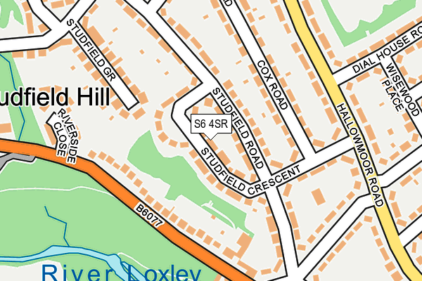S6 4SR map - OS OpenMap – Local (Ordnance Survey)