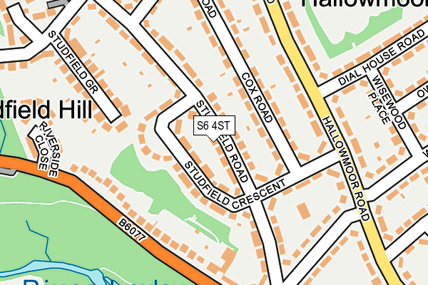 S6 4ST map - OS OpenMap – Local (Ordnance Survey)