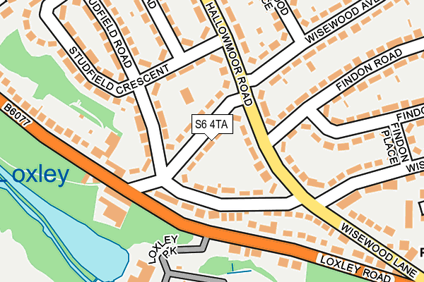 S6 4TA map - OS OpenMap – Local (Ordnance Survey)