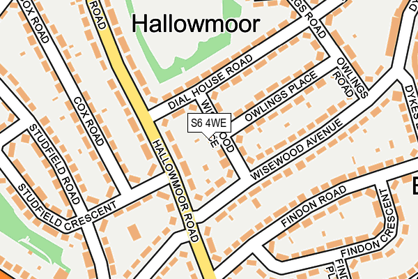 S6 4WE map - OS OpenMap – Local (Ordnance Survey)