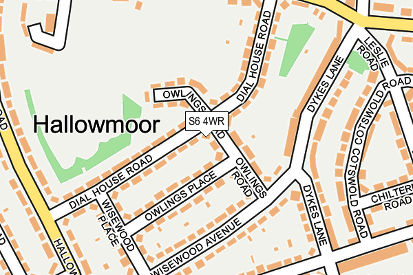 S6 4WR map - OS OpenMap – Local (Ordnance Survey)