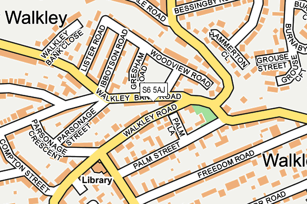 S6 5AJ map - OS OpenMap – Local (Ordnance Survey)