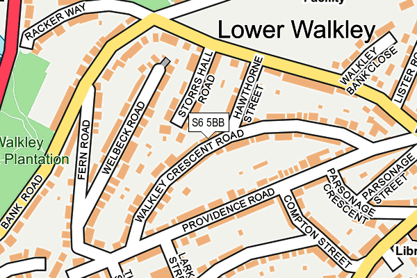 S6 5BB map - OS OpenMap – Local (Ordnance Survey)