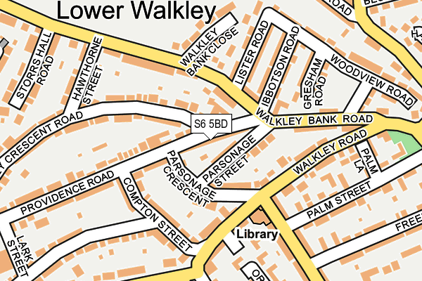 S6 5BD map - OS OpenMap – Local (Ordnance Survey)