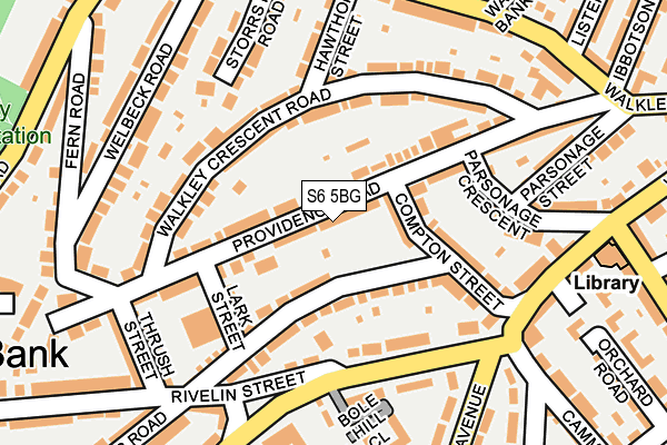 S6 5BG map - OS OpenMap – Local (Ordnance Survey)